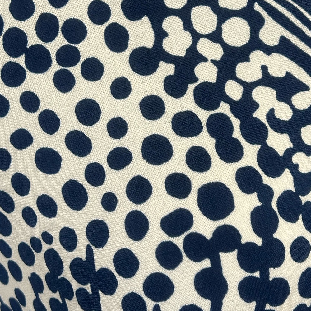 Laura Jeffries | NWT Size 12 Blue/White Geo Print Dress - Picture 2 of 6